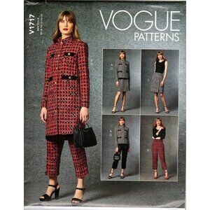 Vogue V1717 Misses 8 to 16 Jacket, Pants and Skirt Uncut Sewing Pattern